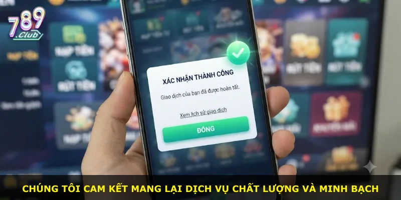 Chúng tôi cam kết mang lại dịch vụ chất lượng và minh bạch