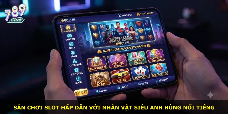 Sân chơi slot hấp dẫn với nhân vật siêu anh hùng nổi tiếng